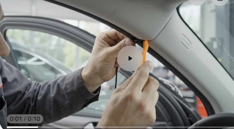 hidding. wires during installation of dashcam