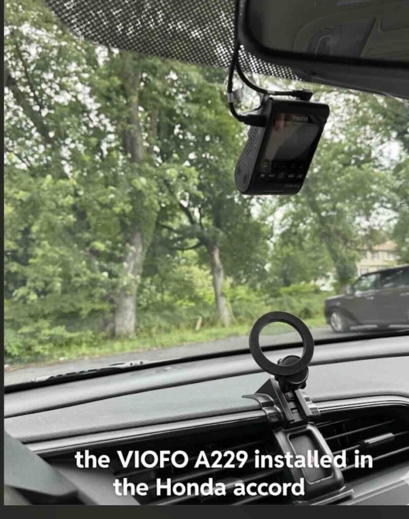 Clean plug-and-play dashcam wire routing around the windshield trim by Auto Tools Mart.