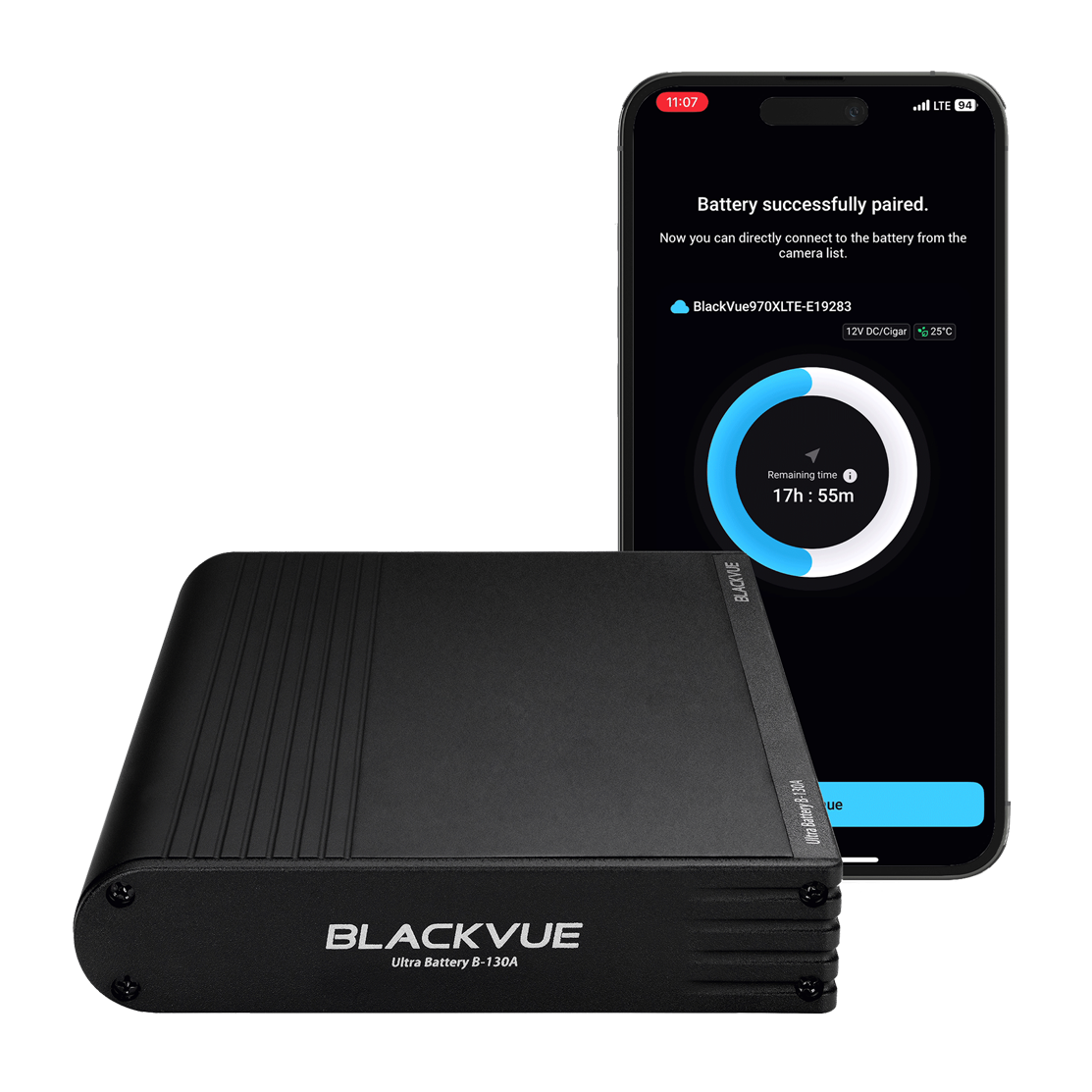 BlackVue PowerCell 5 Dash Cam Battery Pack — 4000mAh LiFePO4 | Parking Mode Power