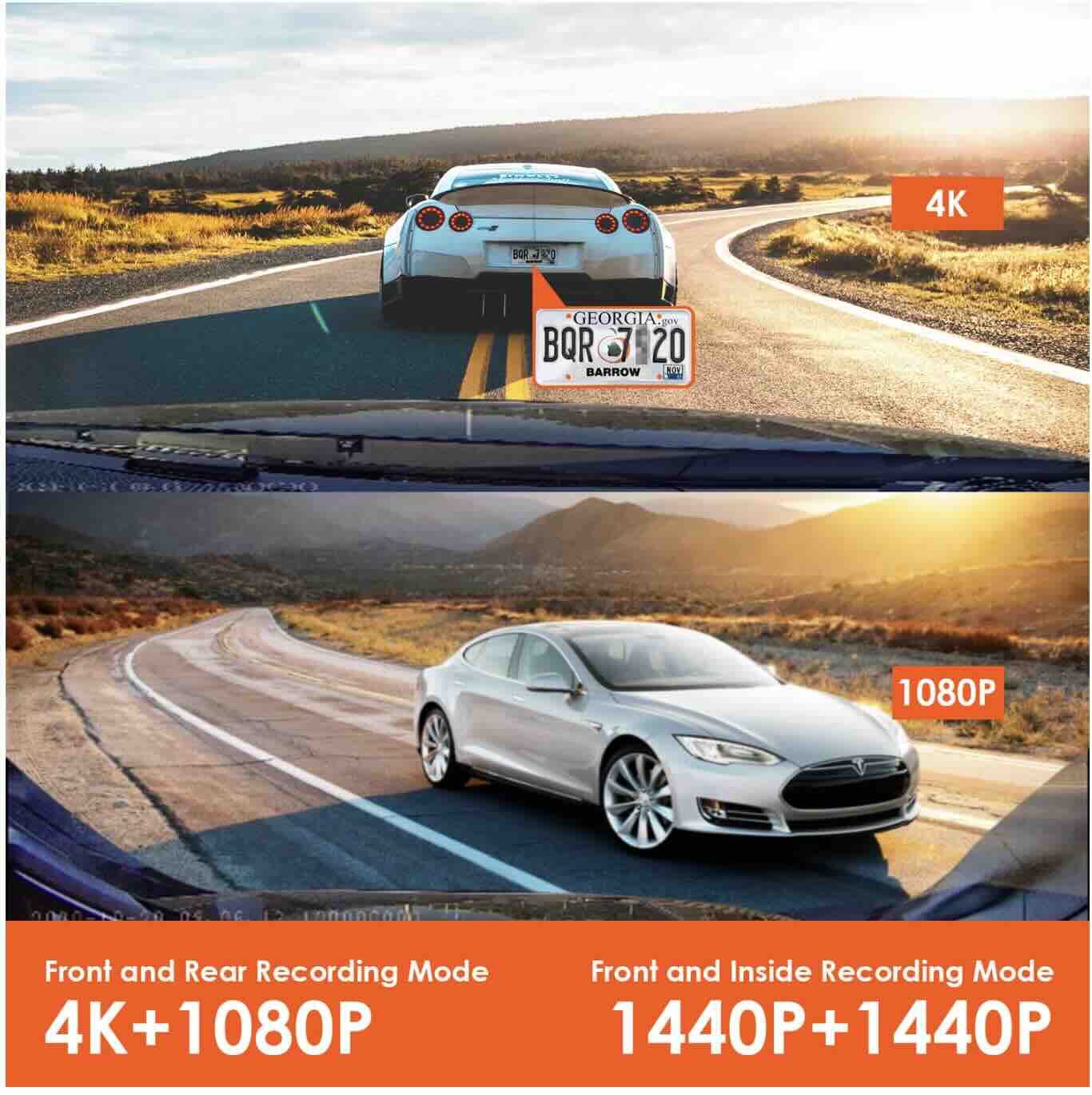 Vantrue N4S 3-Channel Dash Cam (2.7K Front + 2.5K Cabin + 2.5K Rear) - Image 4