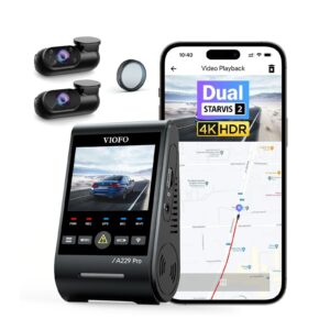 VIOFO A229 Pro 3CH Dash Cam — 4K Front + 2K Rear + 1080P Cabin | Rideshare Ready