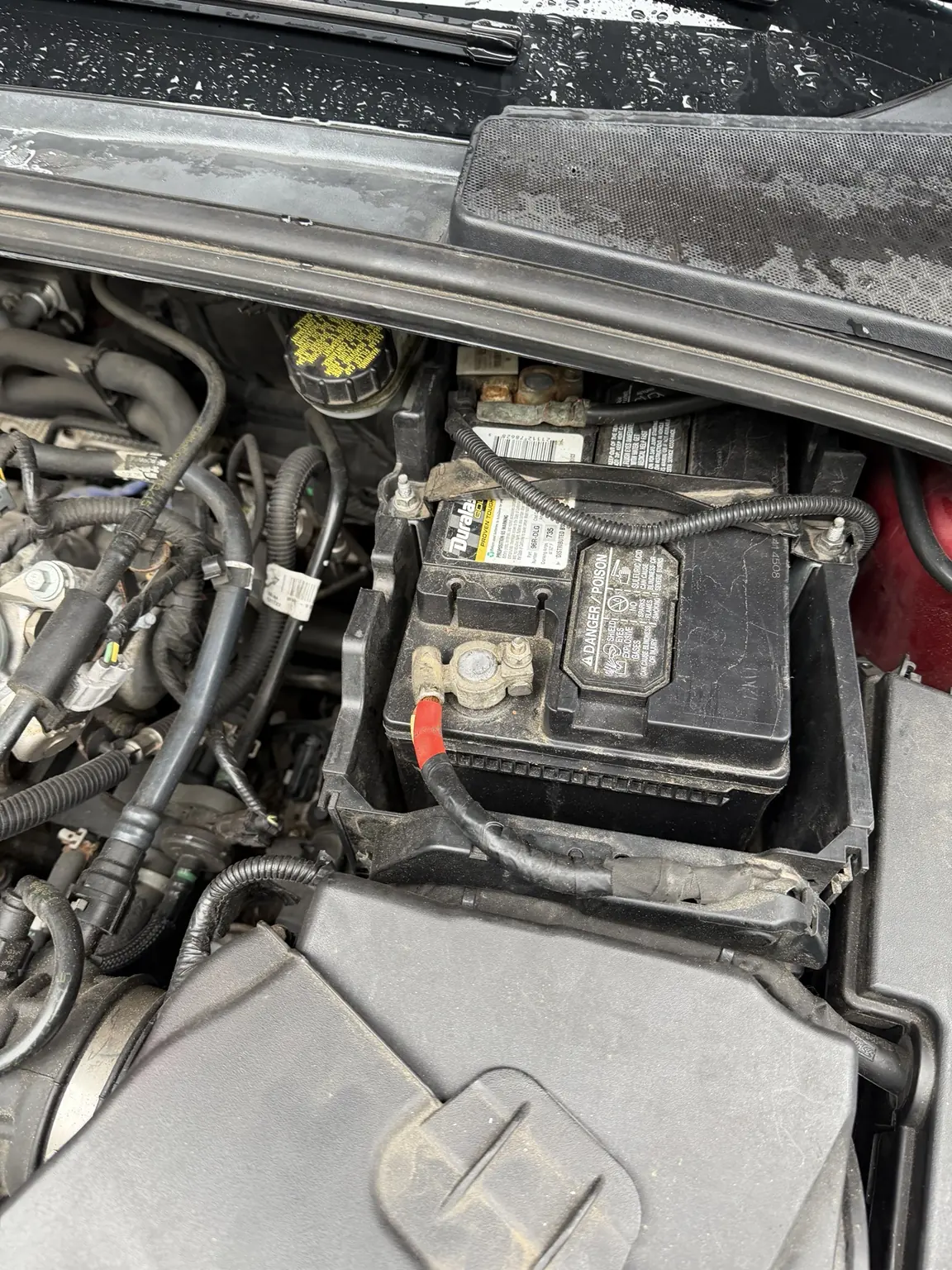 Interstate Group 96R battery in the Ford Focus engine bay in Owings Mills